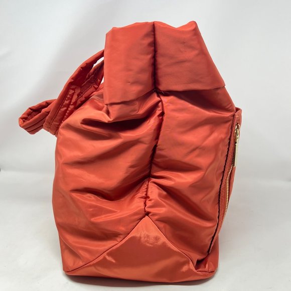 Steve Madden Nueva Fabric Shopper Tote with Wristlet Orange Oversized NWT - Picture 4 of 12